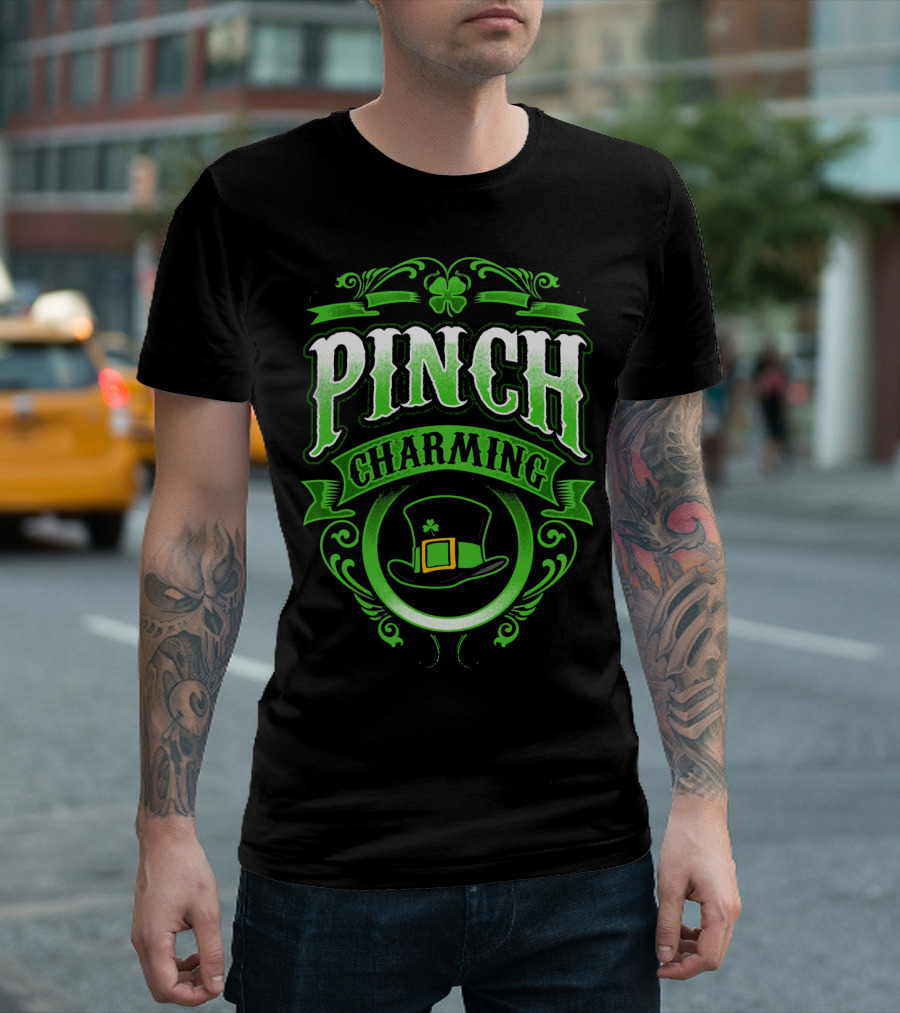 Pinch Charming Saint Patricks Day Hat Clover T-Shirt