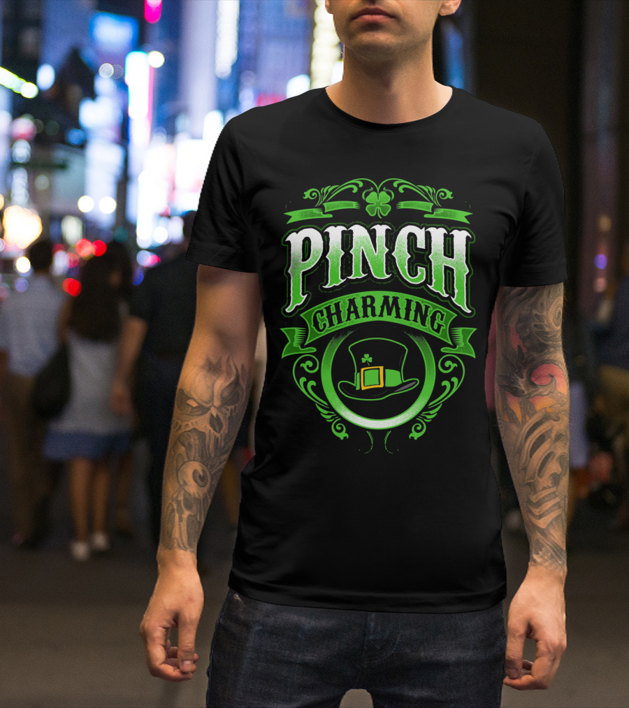 Pinch Charming Saint Patricks Day Hat Clover T-Shirt