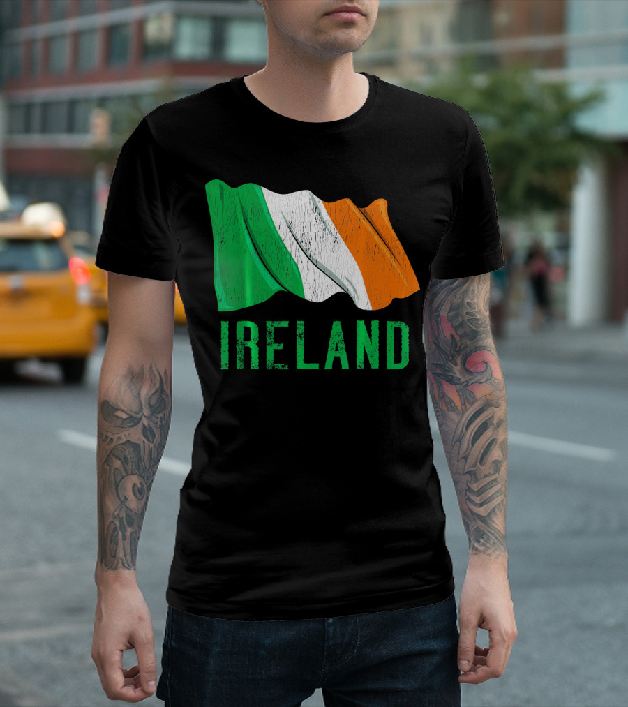 Vintage Ireland Flag Irish Retro St. Pat Ireland T-Shirt