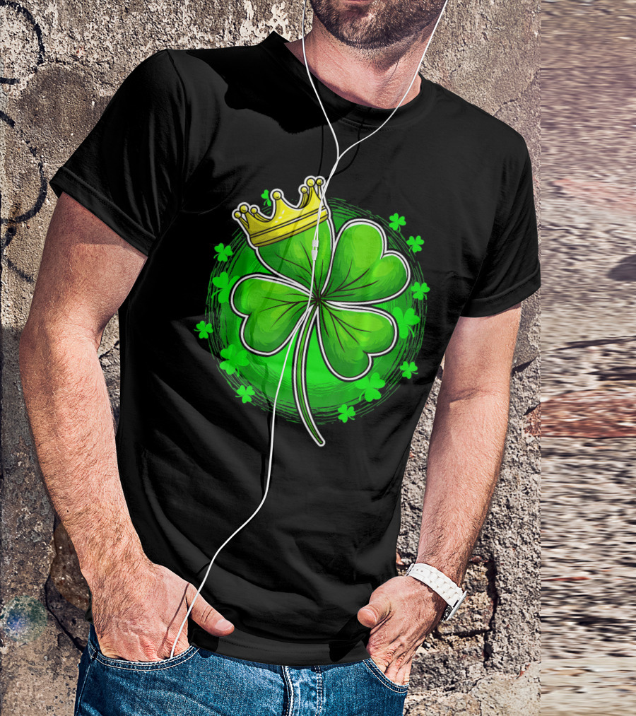 Irish King Queen Shamrock Crown St Patrick's Day Clover T-Shirt