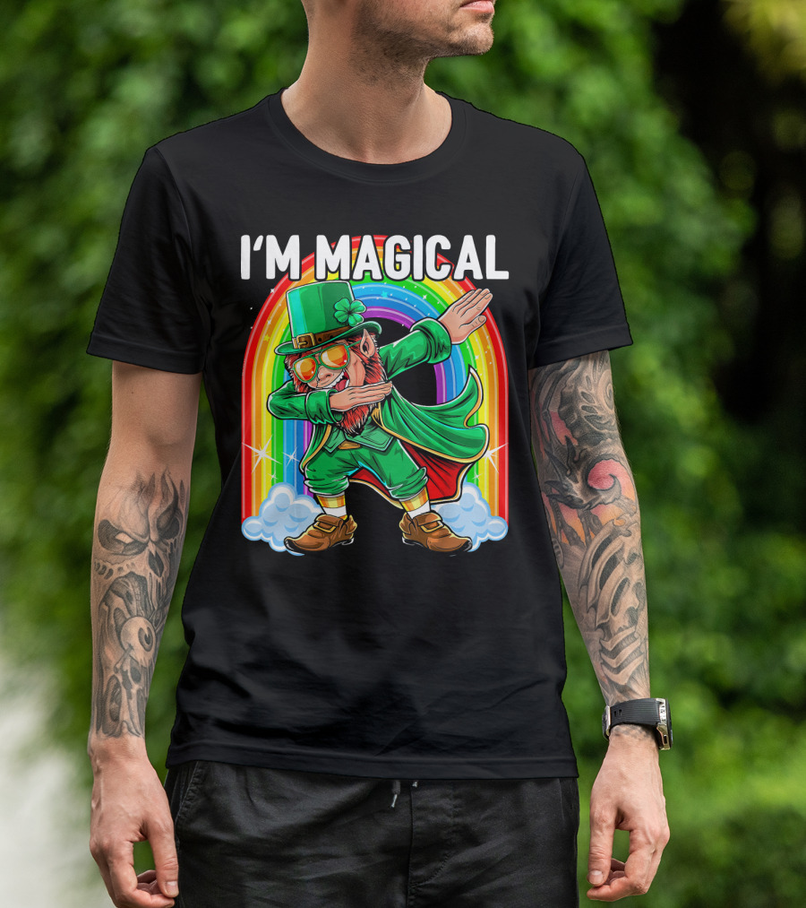I'm Magical Dabbing Leprechaun Rainbow St. Patrick's Day T-Shirt