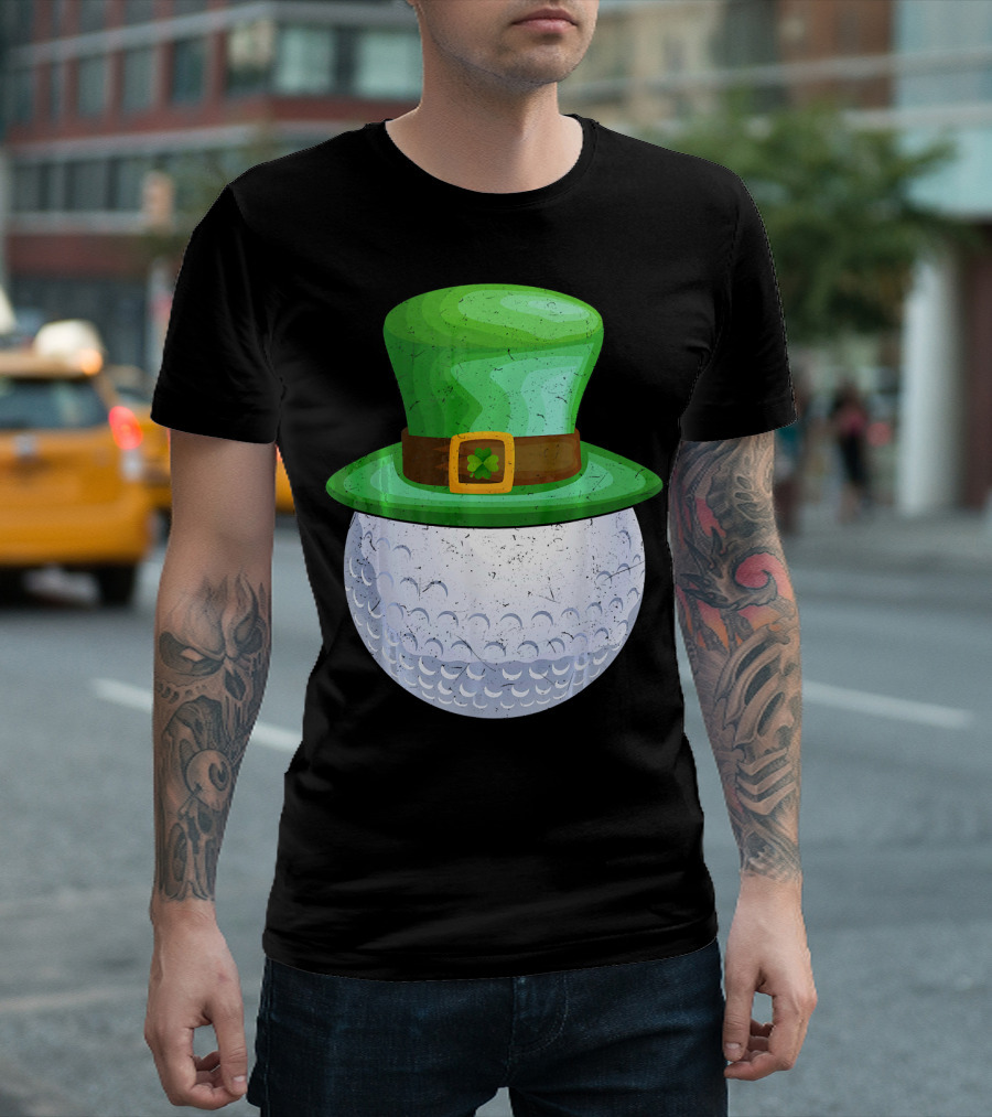 Leprechaun Hat On Golf Ball T-Shirt