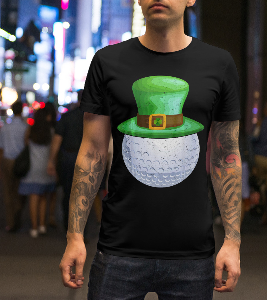 Leprechaun Hat On Golf Ball T-Shirt