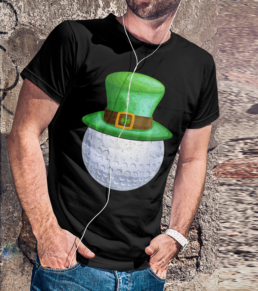 Leprechaun Hat On Golf Ball T-Shirt