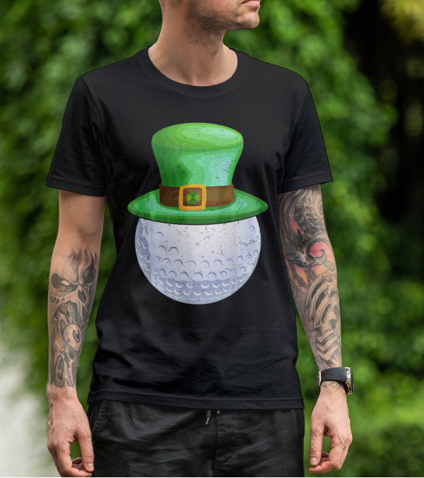 Leprechaun Hat On Golf Ball T-Shirt