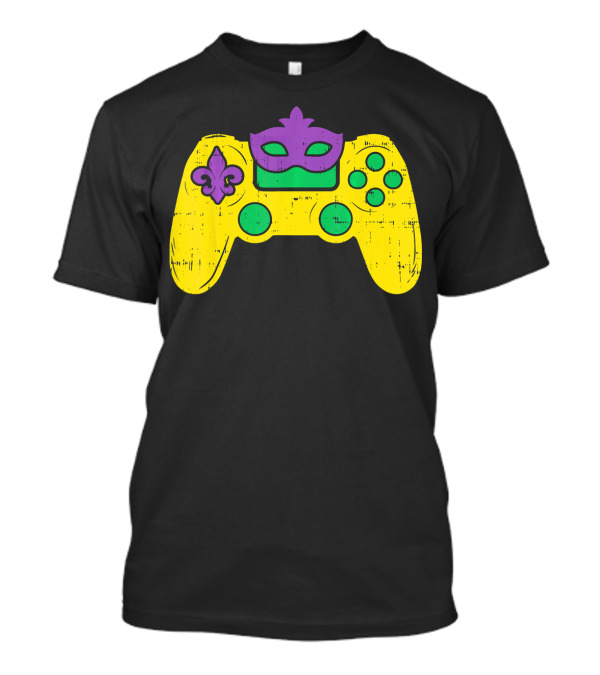 Mardi Gras Video Game Controller Gamer E Sports T-Shirt