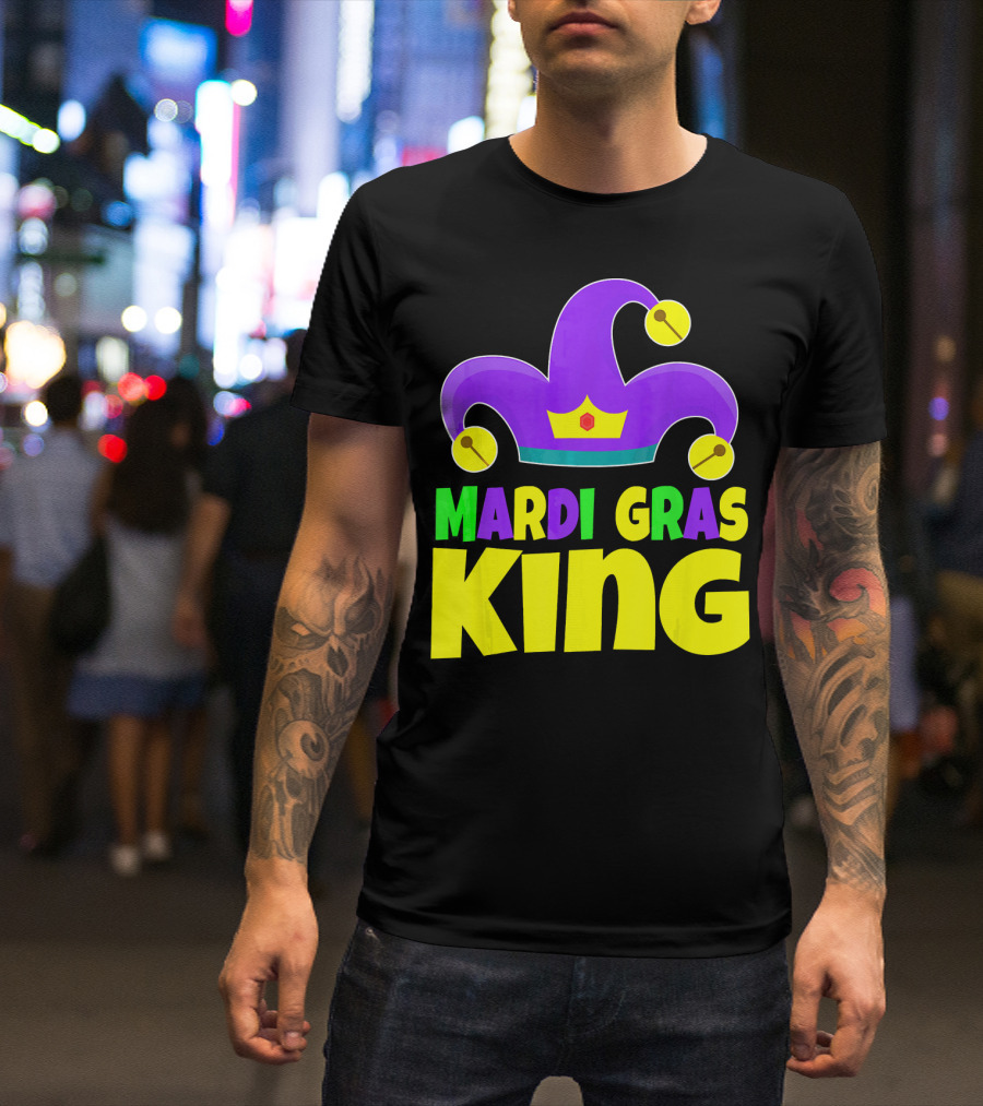 Mardi Gras King Crown Jester Hat T-Shirt