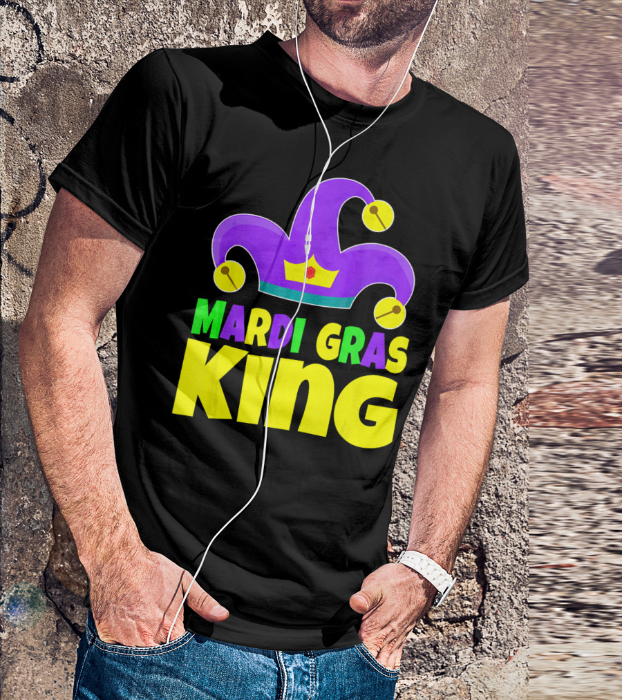 Mardi Gras King Crown Jester Hat T-Shirt