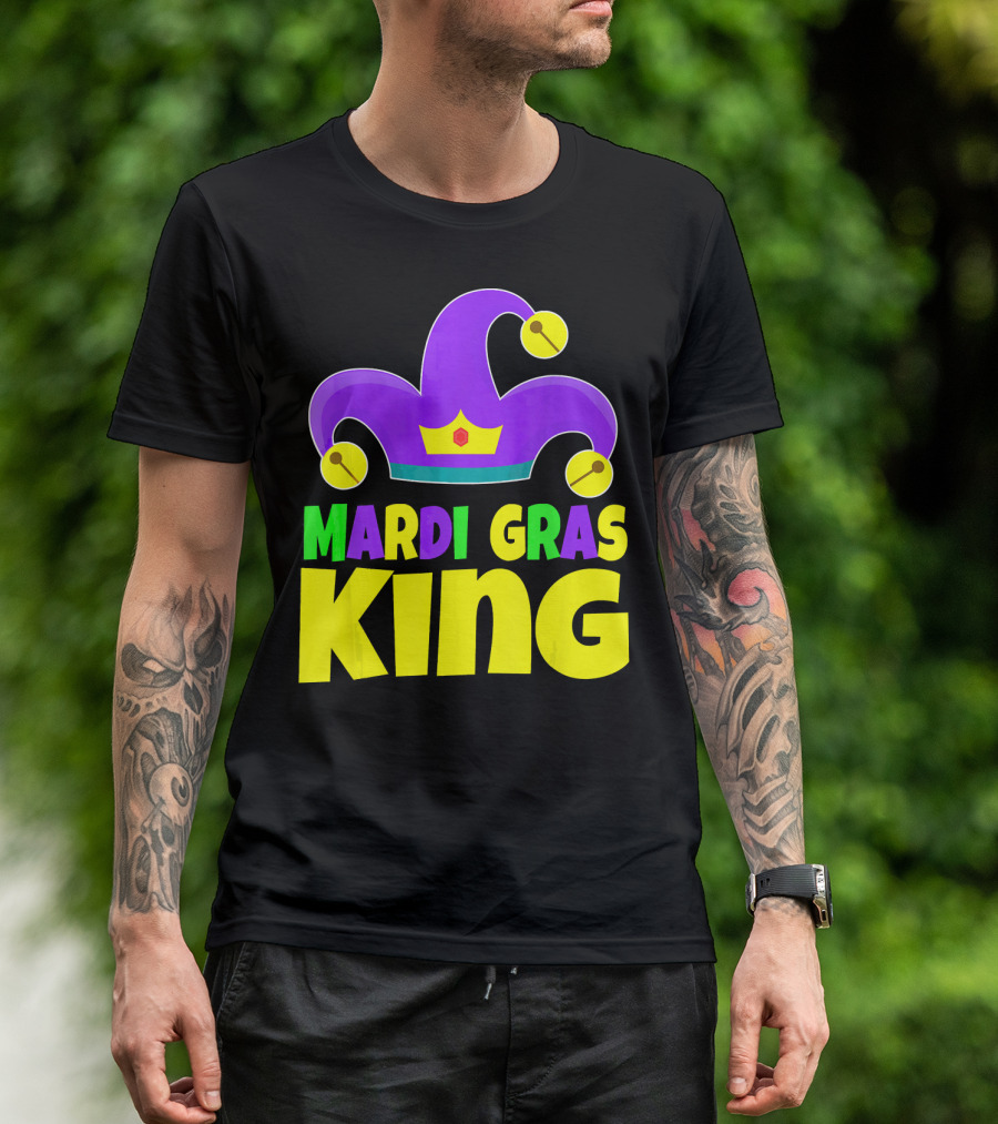 Mardi Gras King Crown Jester Hat T-Shirt
