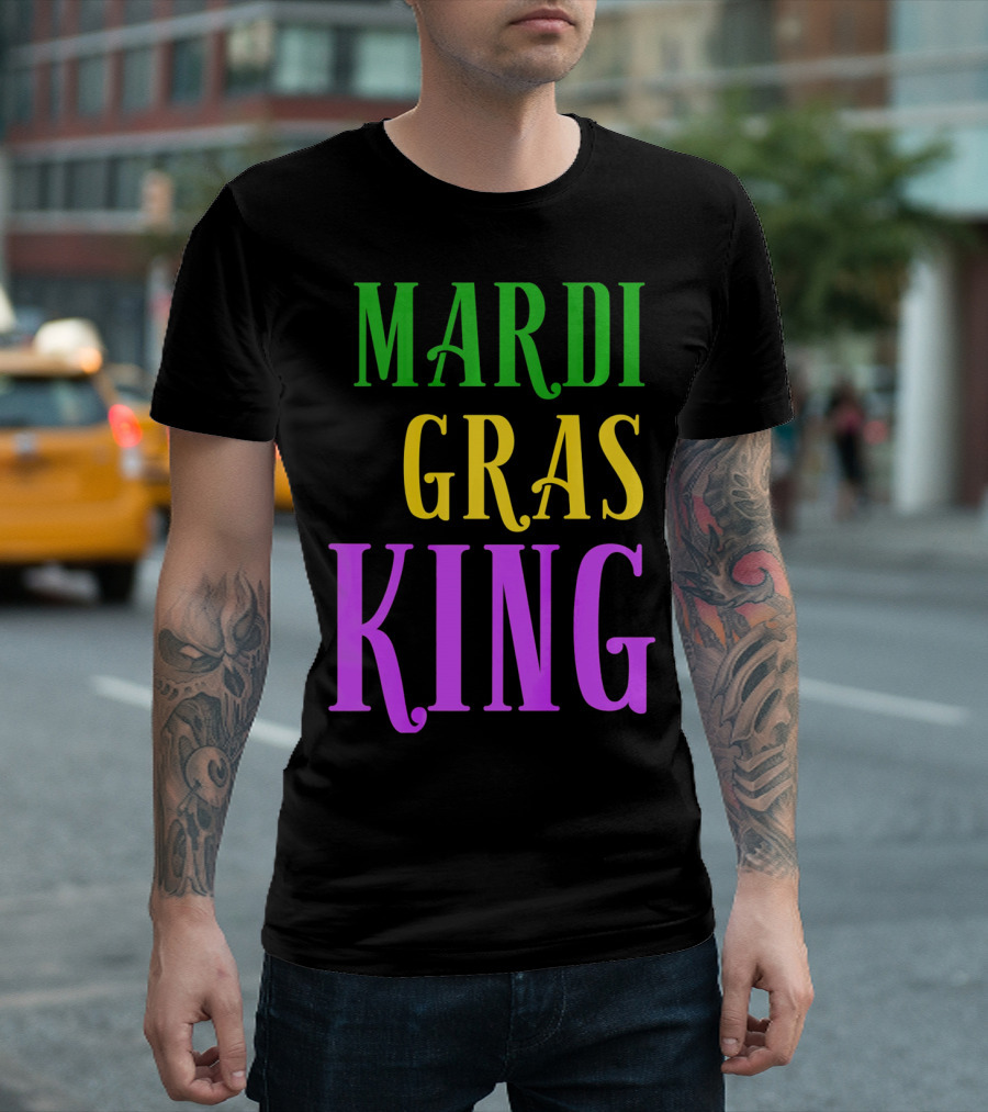 Mardi Gras King Matching Colors T-Shirt