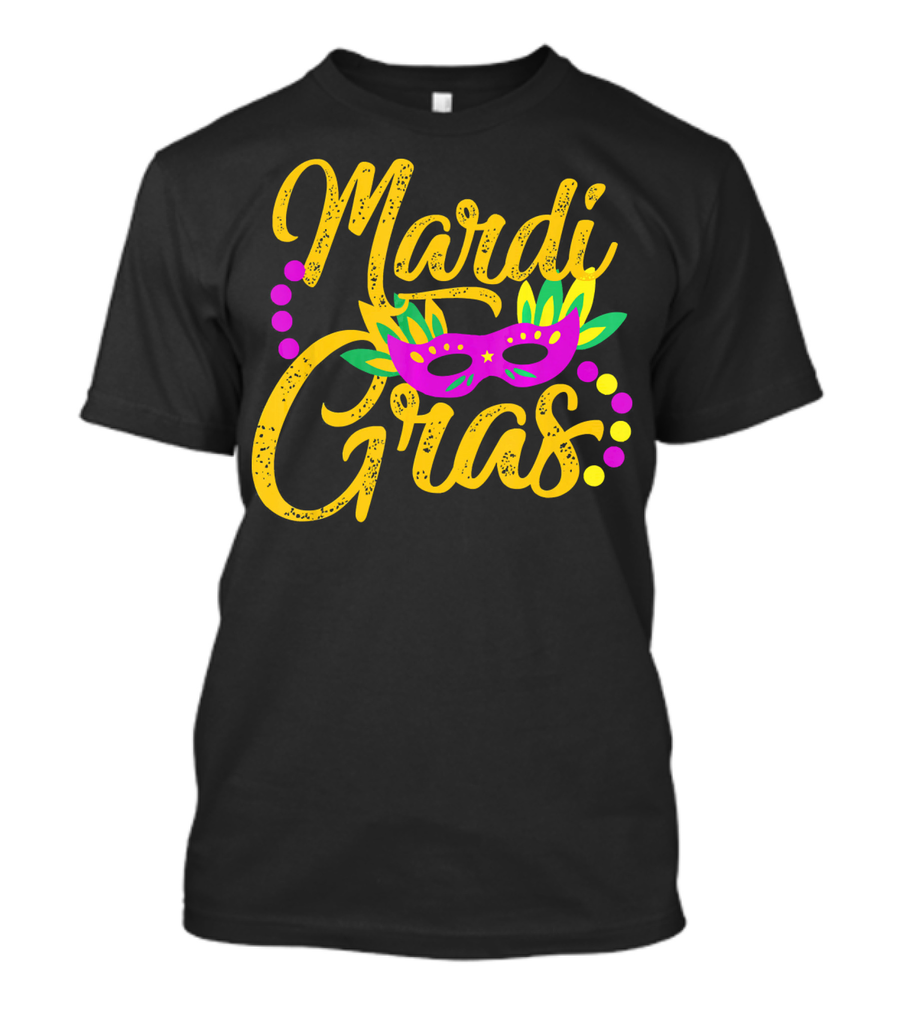 Mardi Gras Carnival Mask Beads Fat Tuesday Parade T-Shirt