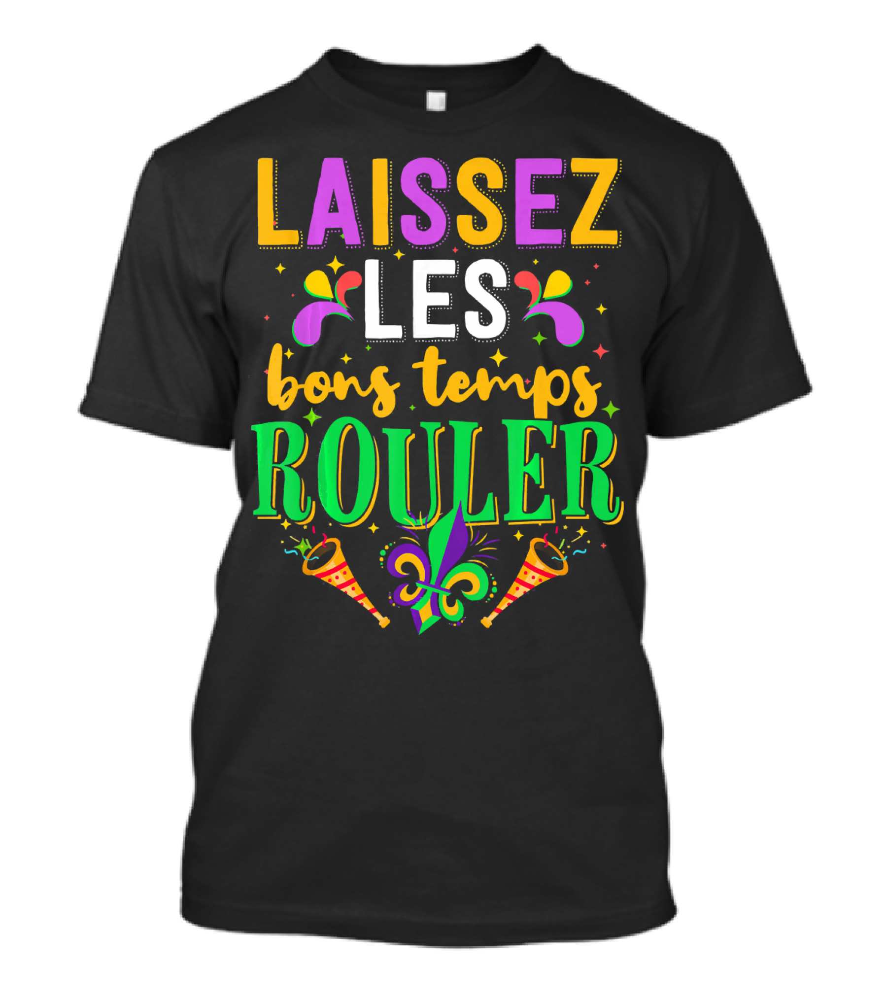 Laissez Les Bons Temps Rouler Mardi Gras Fleur De Lis Party T-Shirt