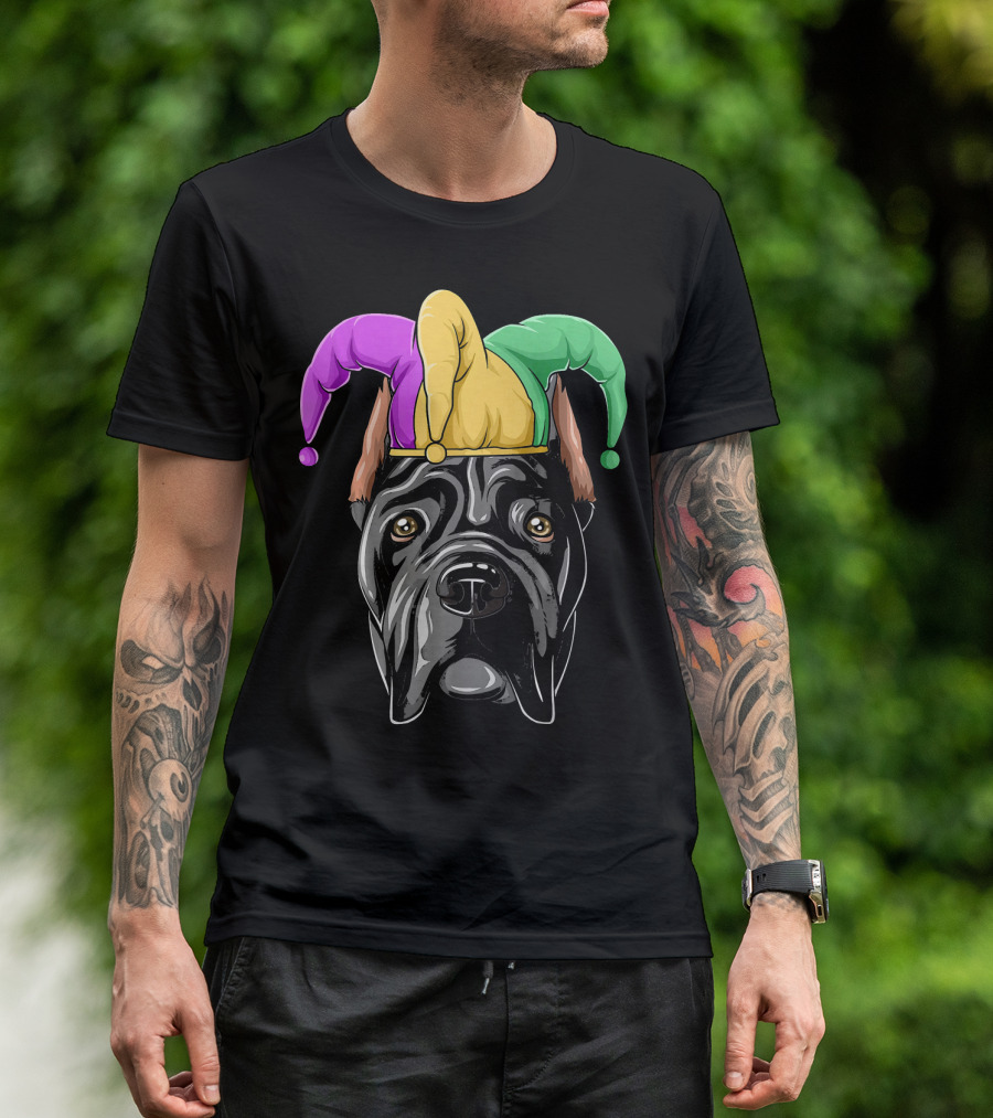 Cane Corso Mardi Gras Jester Carnival Hat T-Shirt