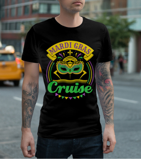 Mardi Gras Cruise Mask T-Shirt