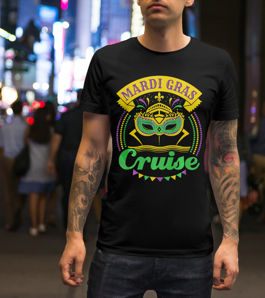 Mardi Gras Cruise Mask T-Shirt