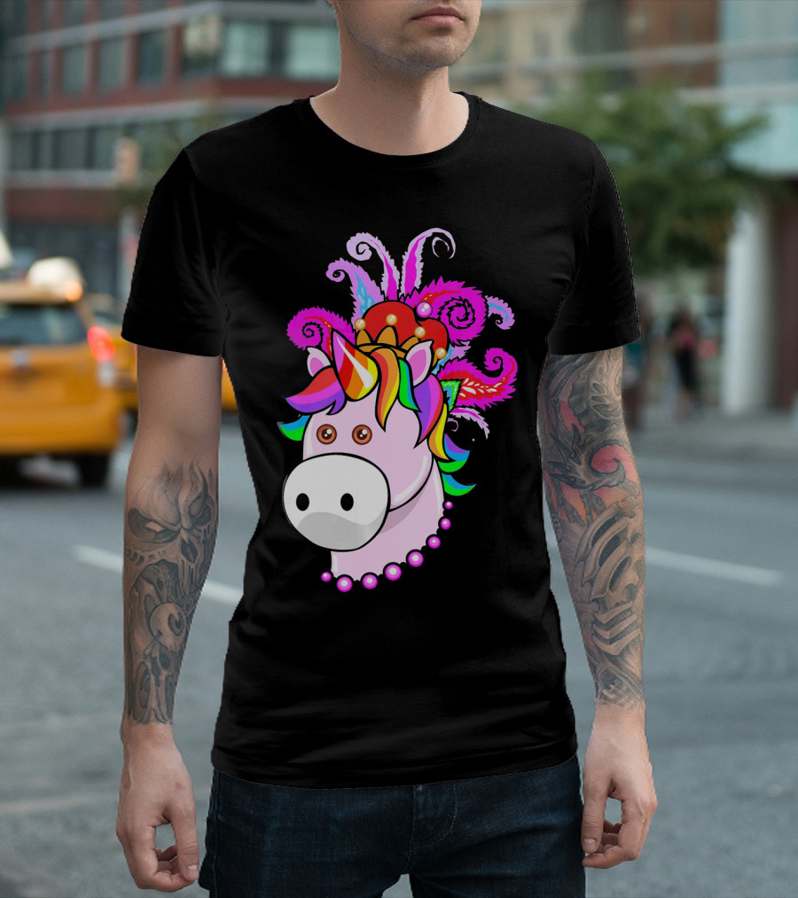 Kids Unicorn Mardi Gras New Orleans T-Shirt