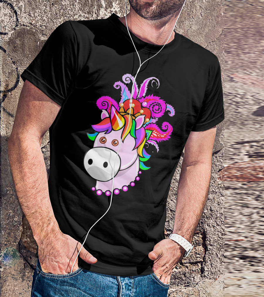 Kids Unicorn Mardi Gras New Orleans T-Shirt