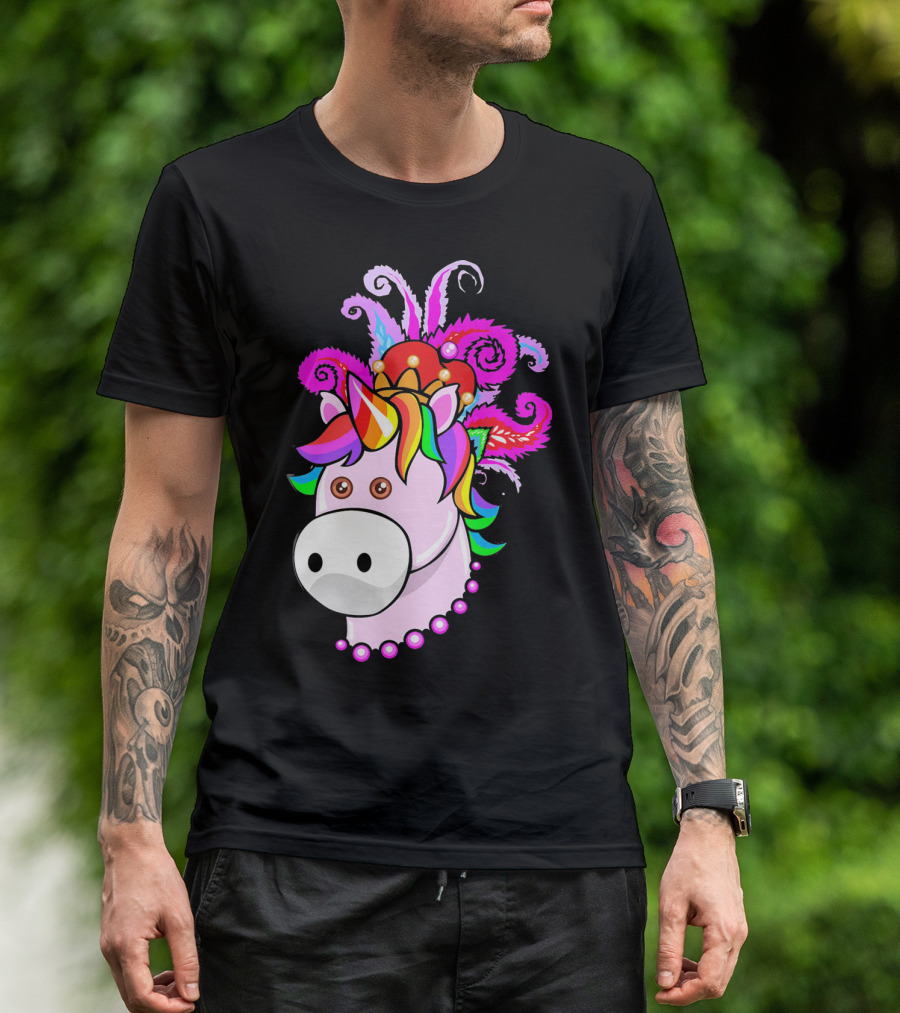 Kids Unicorn Mardi Gras New Orleans T-Shirt