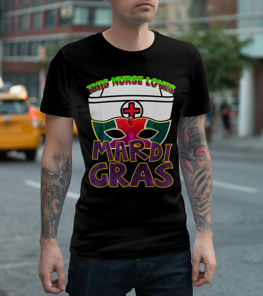 This Nurse Loves Mardi Gras Fat Tuesday Nurse T-Shirt