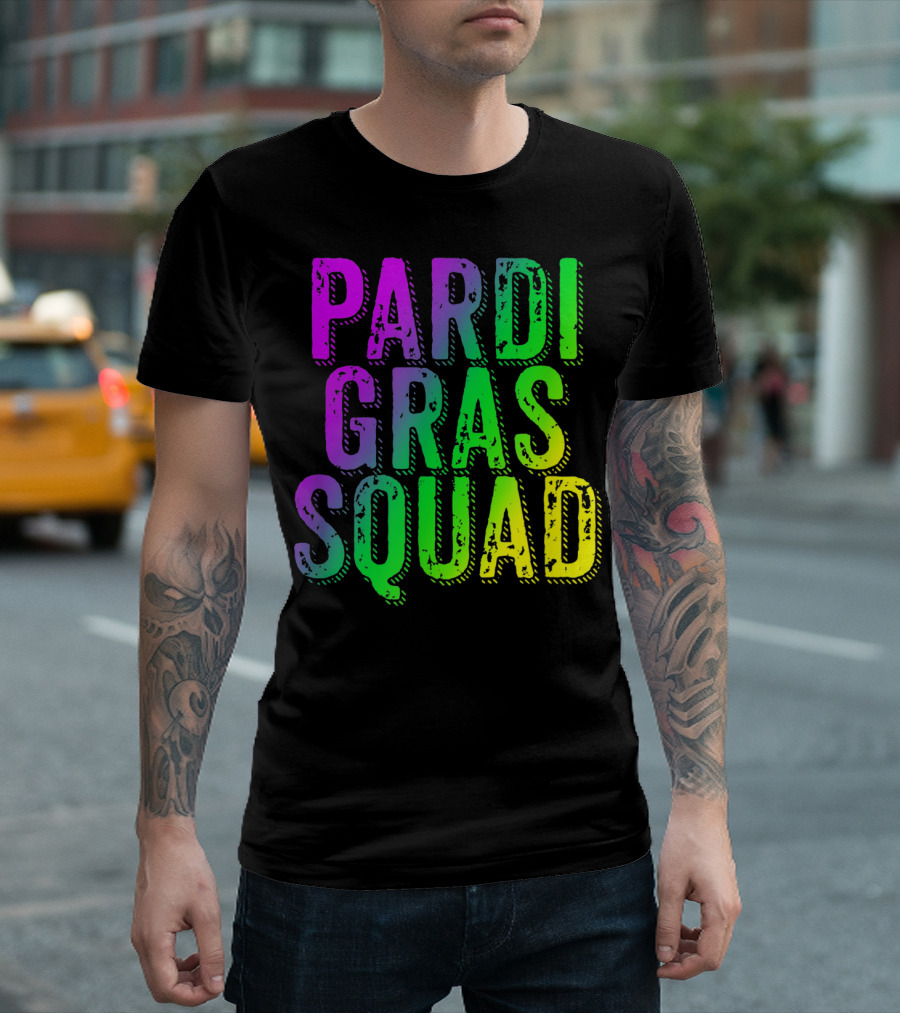 Pardi Gras Squad Matching Mardi Gras Group T-Shirt