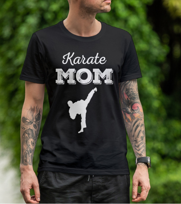 Karate Mom Martial Arts Silhouette Kick T-Shirt