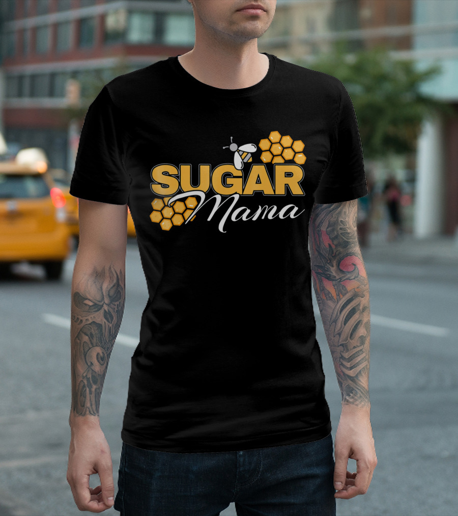 Sugar Mama Bee Hive Honeycomb T-Shirt