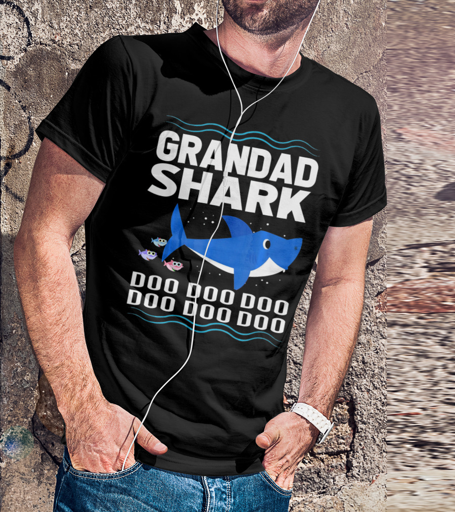 Grandad Shark Doo Doo Doo Doo Doo Doo Funny Baby T-Shirt