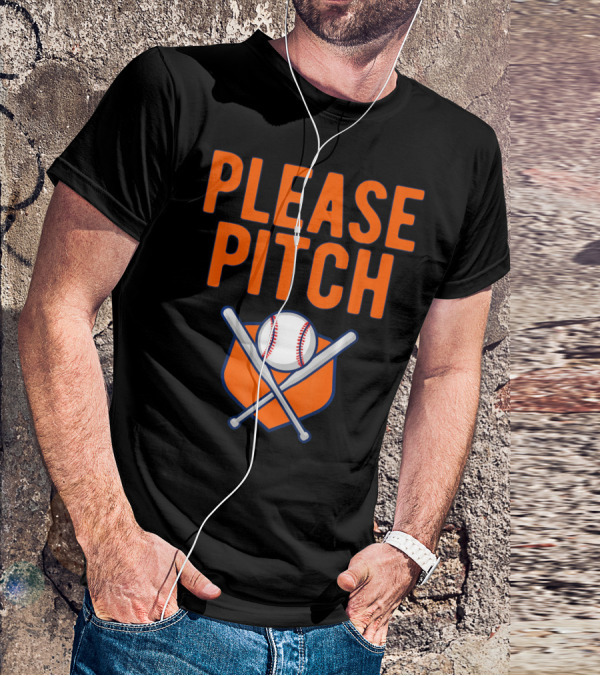 Please Pitch Baseball Funny Adult T-Shirt