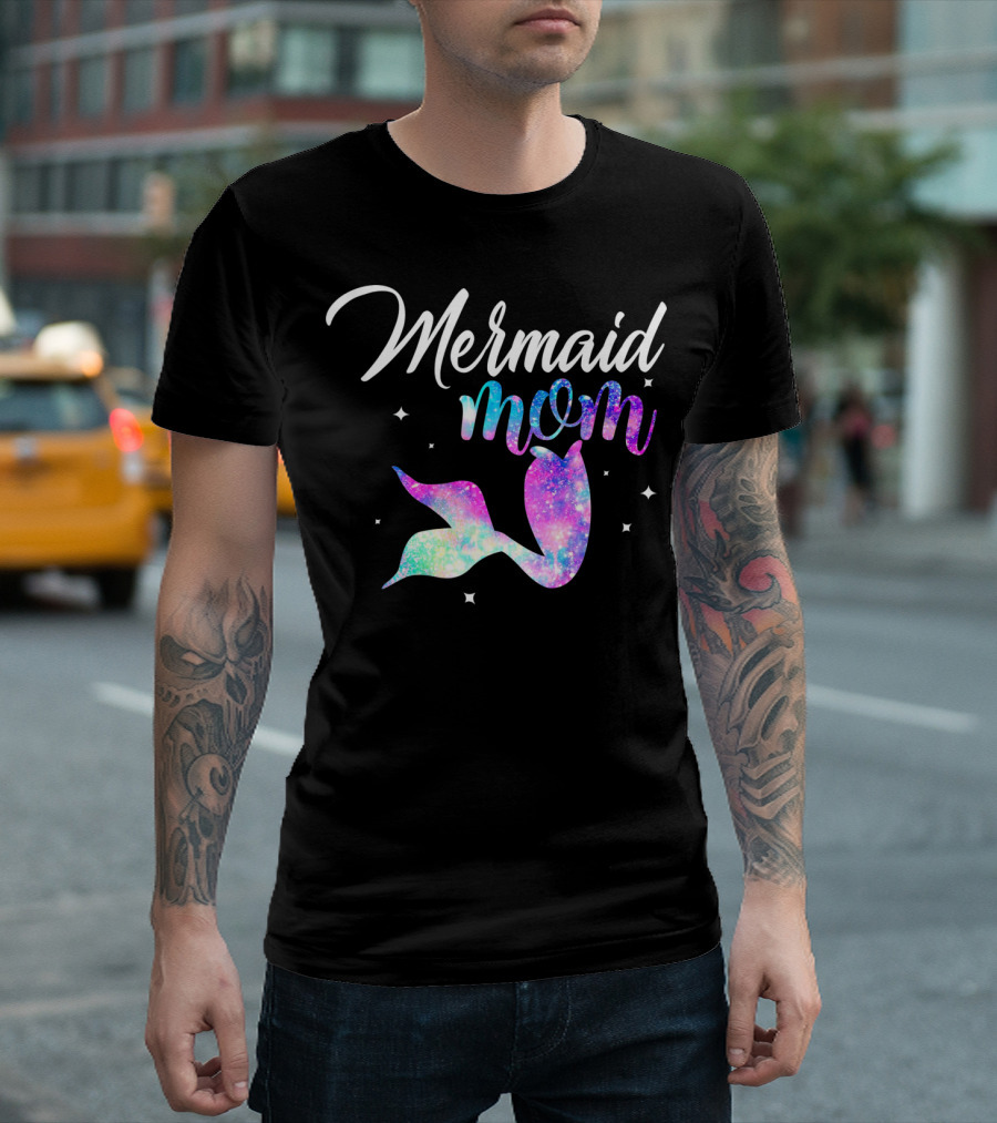Mermaid Mom Mother Mermom Birthday T-Shirt