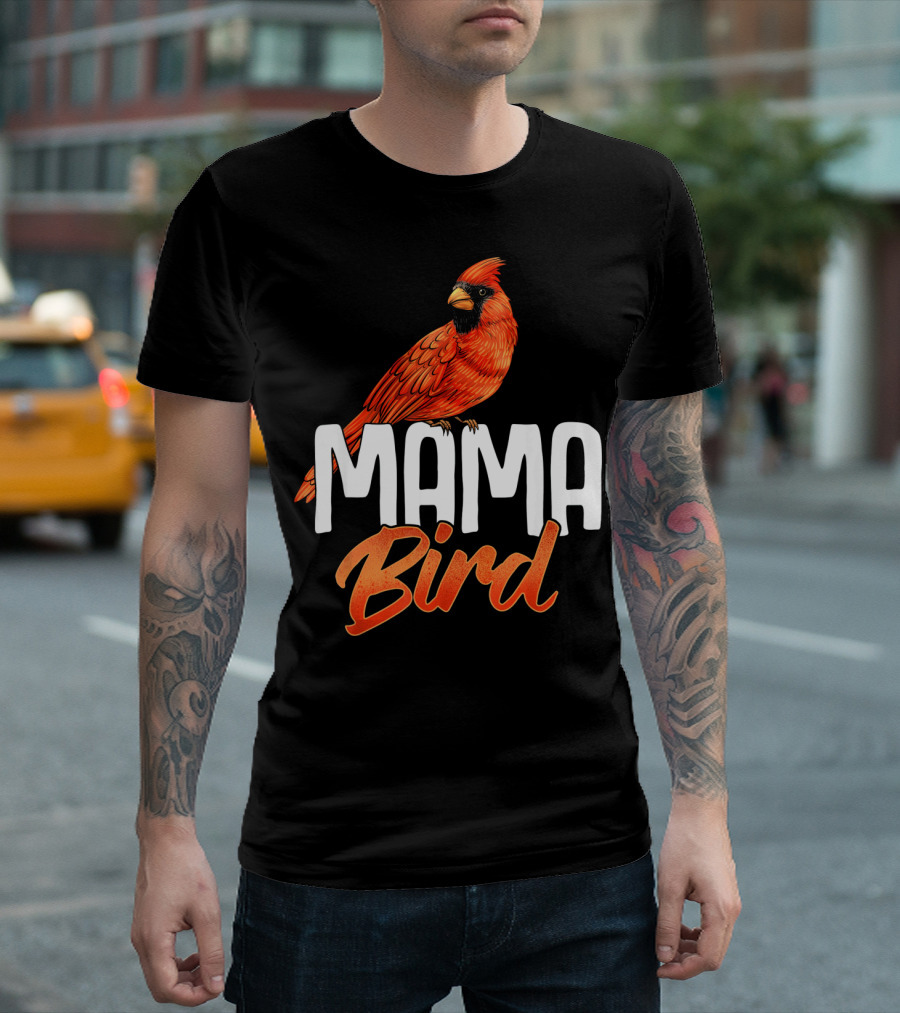 Mama Bird Red Cardinal Birds Mother's Day T-Shirt