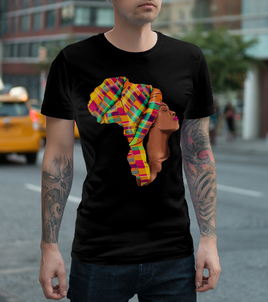 Oheneba Kente Headwrap African Mom Mother's Pride T-Shirt