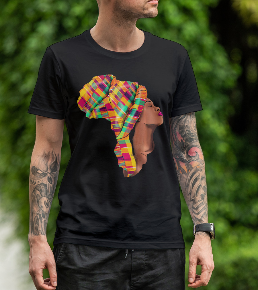 Oheneba Kente Headwrap African Mom Mother's Pride T-Shirt