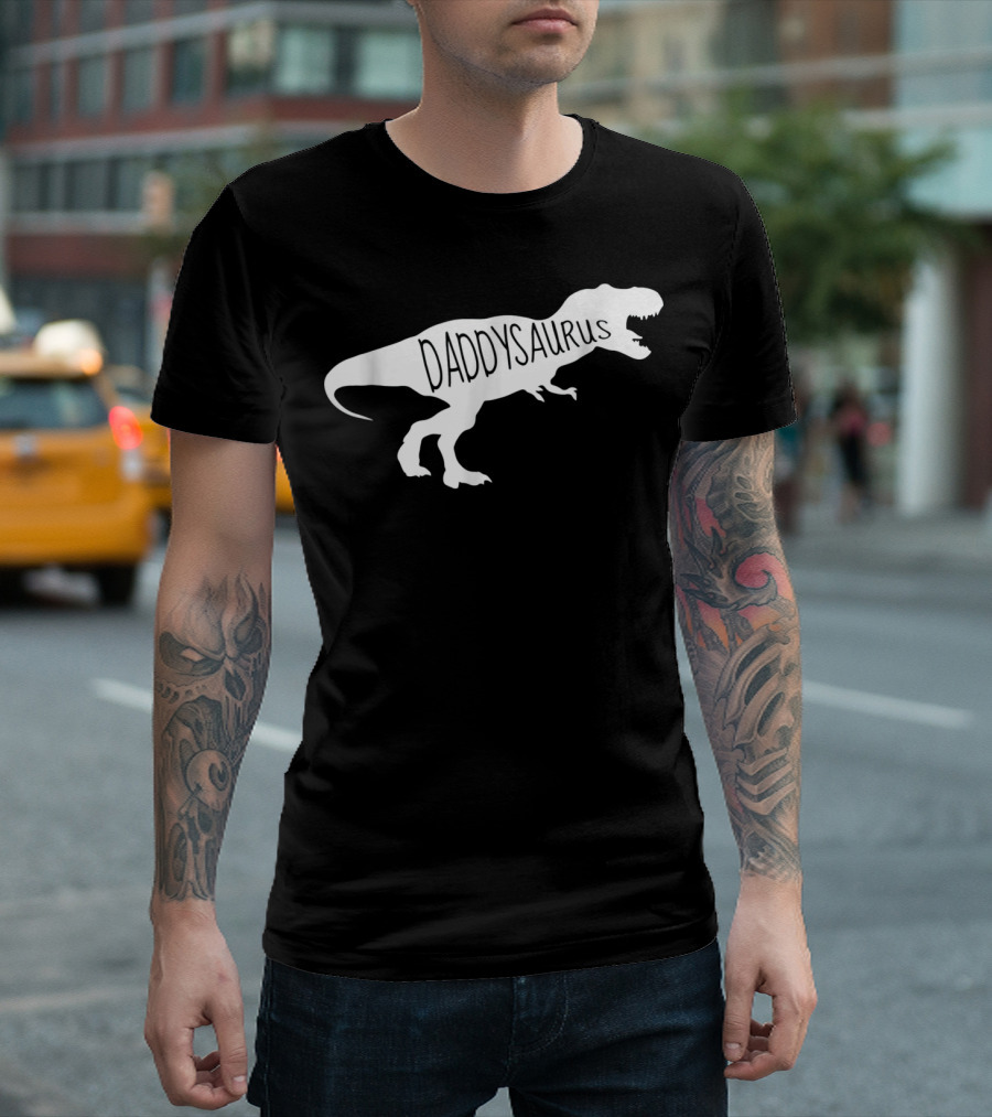 Daddysaurus Mens Baby Announcement T-Shirt