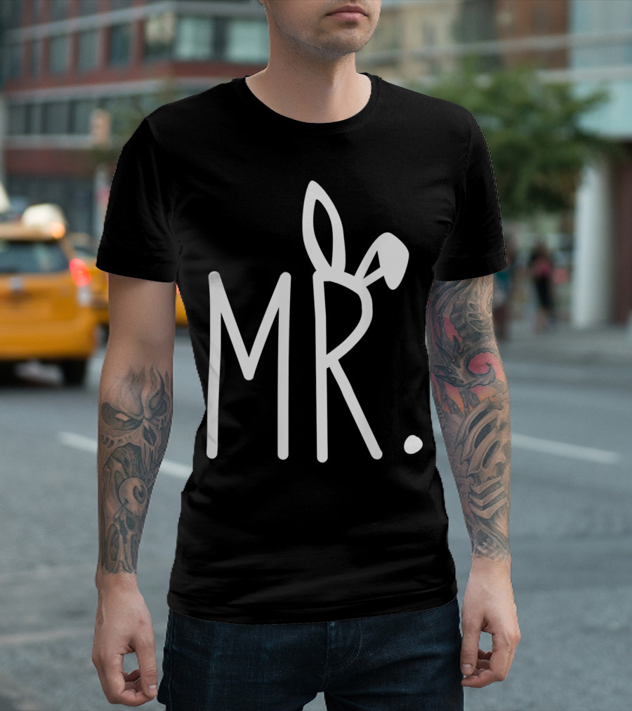 MR. Bunny Ears Mens Easter T-Shirt