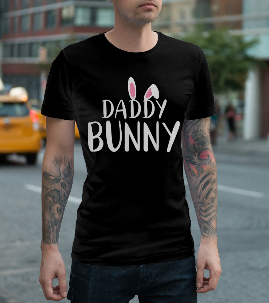 Daddy Bunny Easter Pregnant Mens T-Shirt