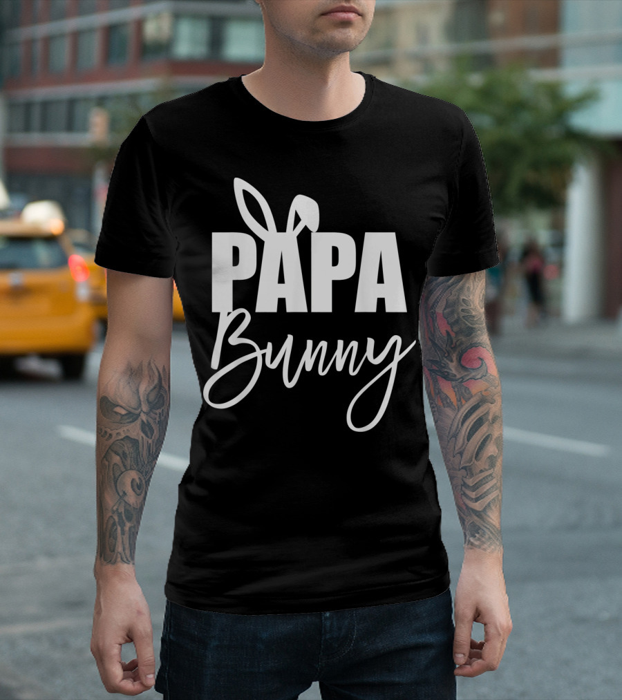 Papa Bunny Mens Funny Easter Basket Stuf T-Shirt