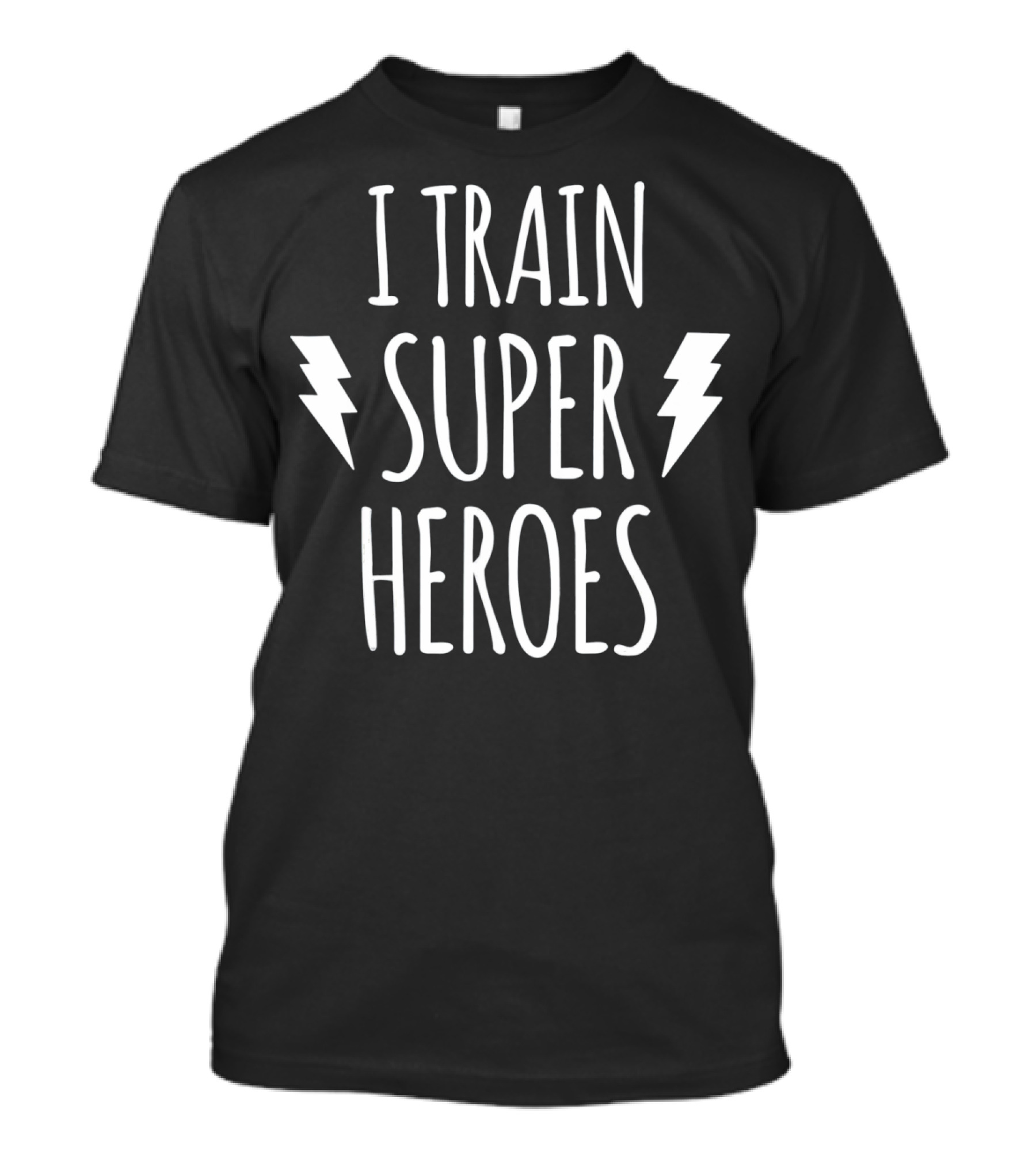 I Train Super Heroes Lightning Bolt Fun T-Shirt