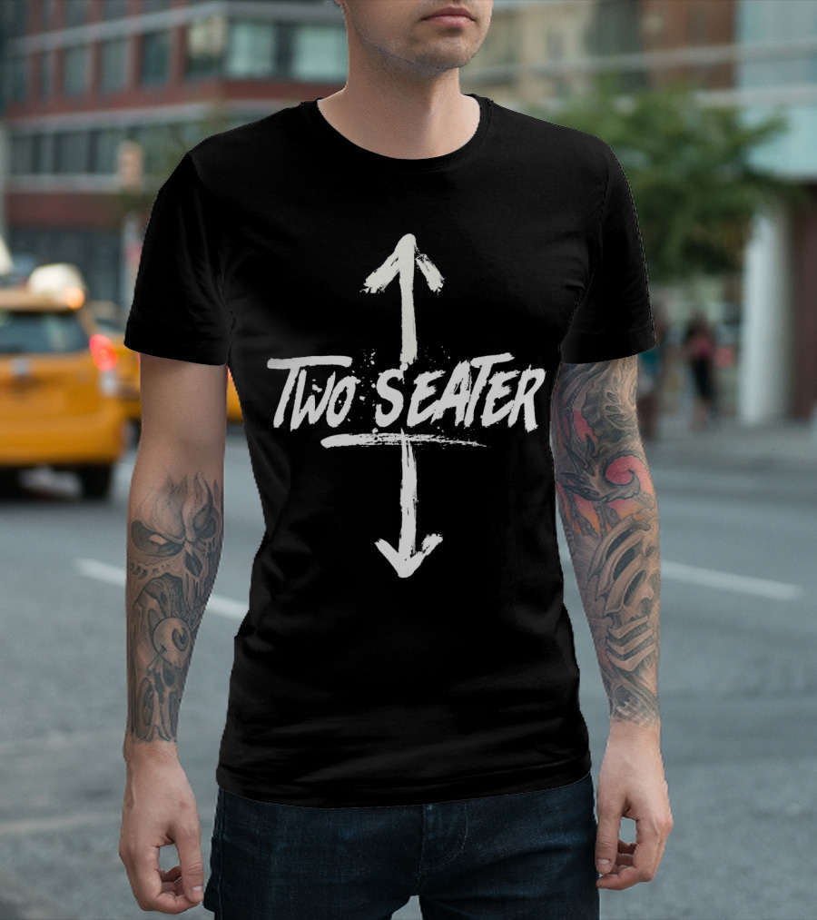 Dolphintee Two Seater Funny Gag Dad Arrow T-Shirt