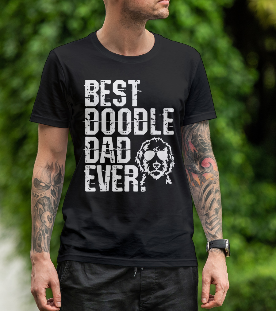 Best Doodle Dad Ever Golden Retrievers Sunglasses T-Shirt