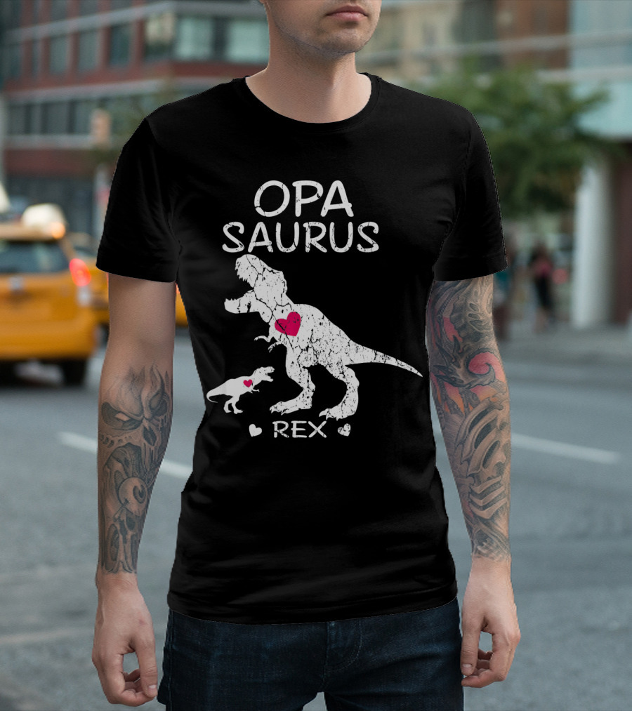 OPA SAURUS REX Dinosaur Hearts T-Shirt