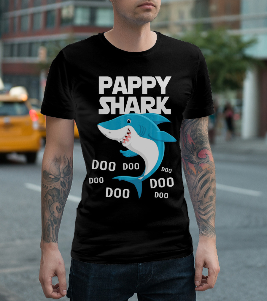 Pappy Shark Doo Doo Doo Grandpa Father's Day T-Shirt