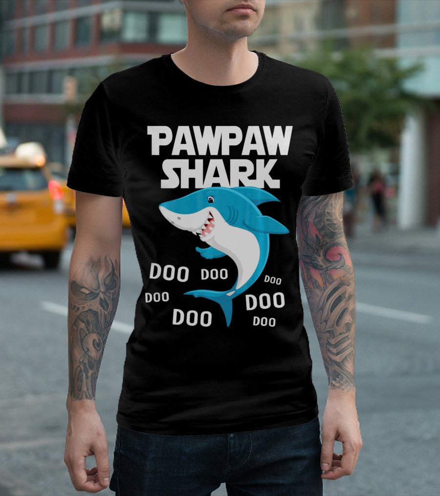 Pawpaw Shark Doo Doo Doo Grandpa Song T-Shirt