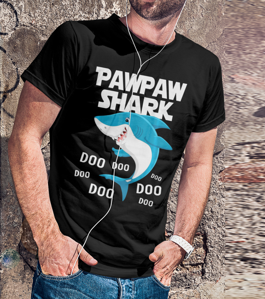 Pawpaw Shark Doo Doo Doo Grandpa Song T-Shirt