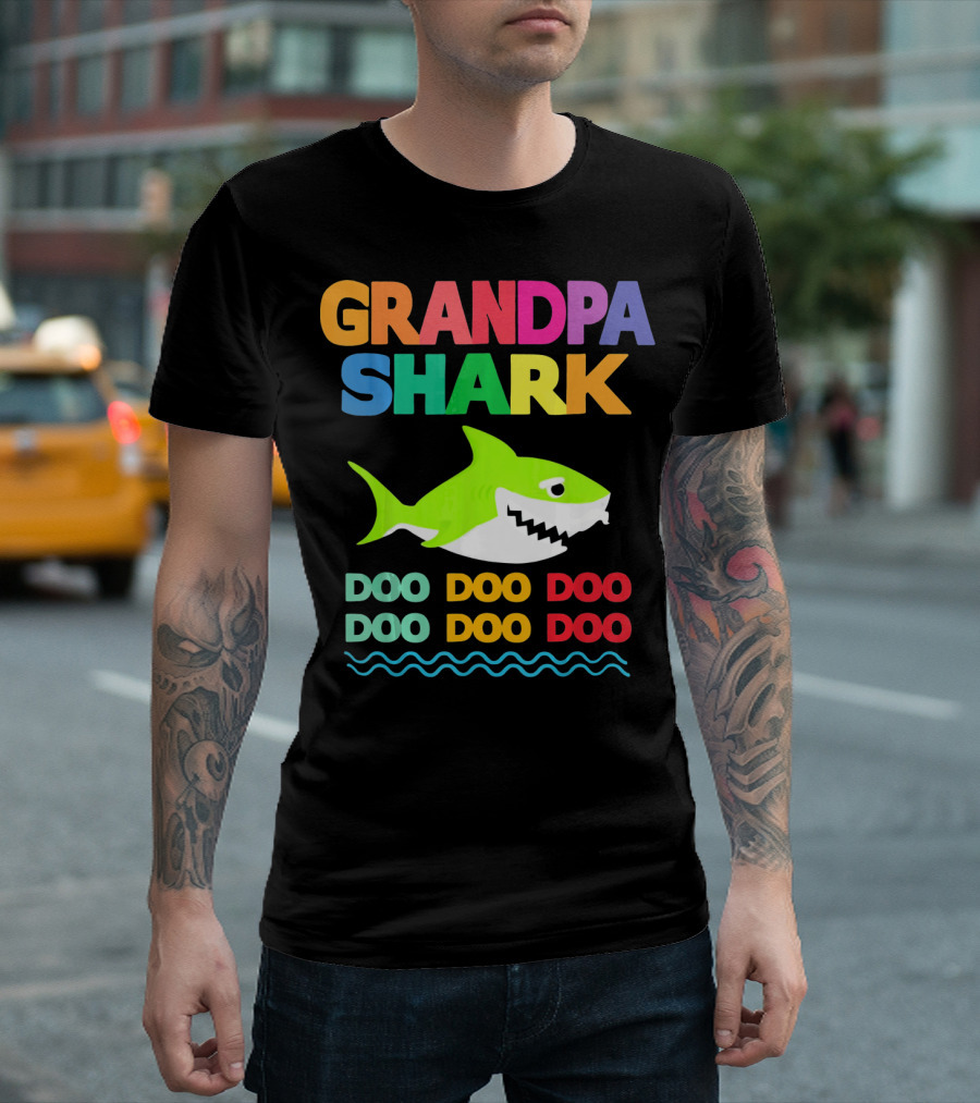 Grandpa Shark Doo Doo Doo Doo Doo T-Shirt