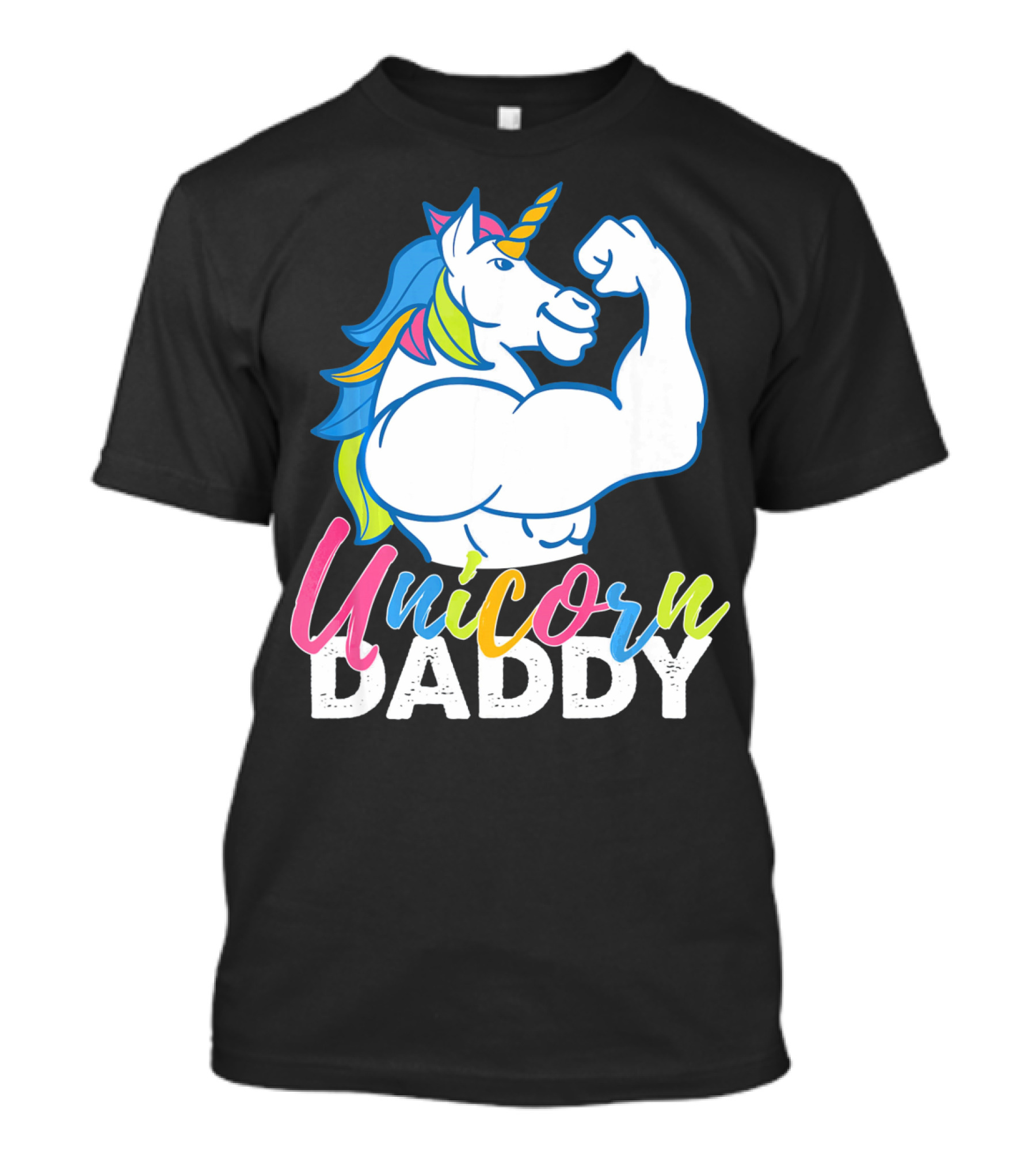 Unicorn Daddy Funny Gym Magic Bodybuil T-Shirt