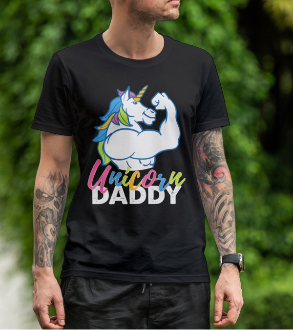 Unicorn Daddy Funny Gym Magic Bodybuil T-Shirt