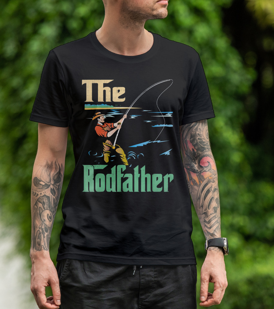 The Rodfather Fishing Fisherman T-Shirt