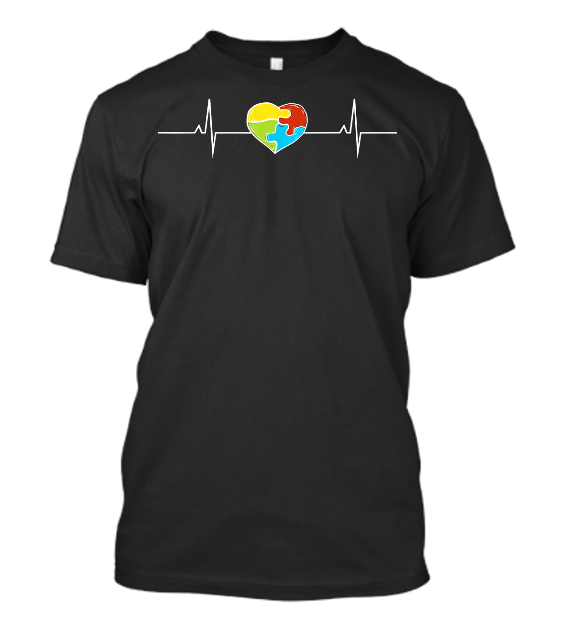 Heart Beat Puzzle Autism Awareness Day T-Shirt