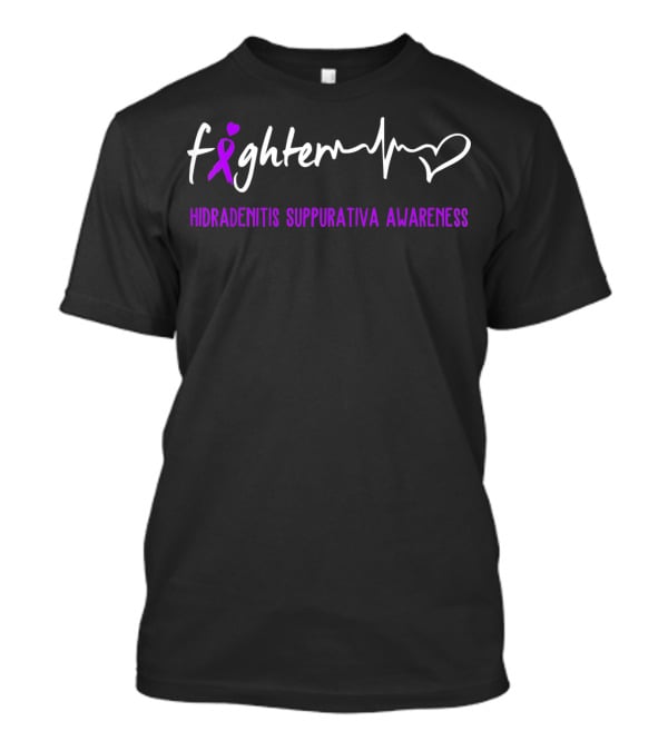 Fighter Hidradenitis Suppurativa Awareness Heartbeat T-Shirt