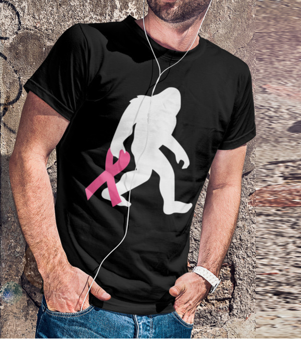 Breast Cancer Awareness Bigfoot Pink T-Shirt